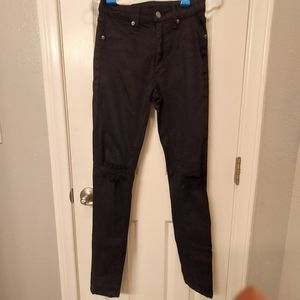 Carmar black distressed knee jeans